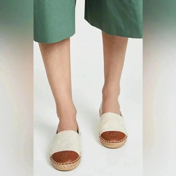 NWB Tory Burch Ambra Colorblock Espadrille Flats Size 11 - Picture 4 of 9
